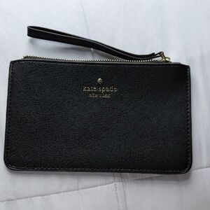 Kate Spade Black Leather Wristlet